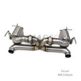 Ferrari 488 GTB Spider Pista Valved Exhaust System Titanium Stainless Steel