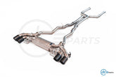 DCE Parts BMW M850i G16 Gran Coupe RVS Titanium Catback Uitlaatsysteem met Kleppen - Unique Domestic Automotive