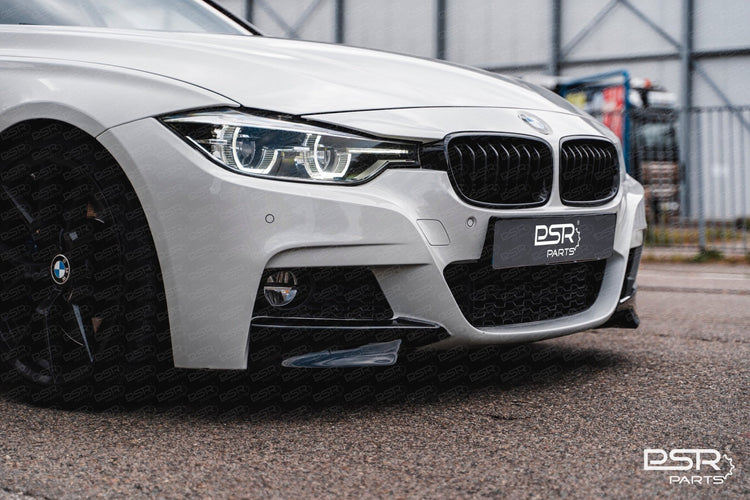 DCE Parts - Splitter Flaps for M - Sport Front Bumper BMW F30 F31 - Gloss Black - Unique Domestic Automotive