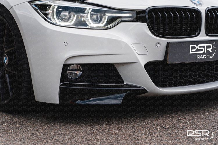 DCE Parts - Splitter Flaps for M - Sport Front Bumper BMW F30 F31 - Gloss Black - Unique Domestic Automotive
